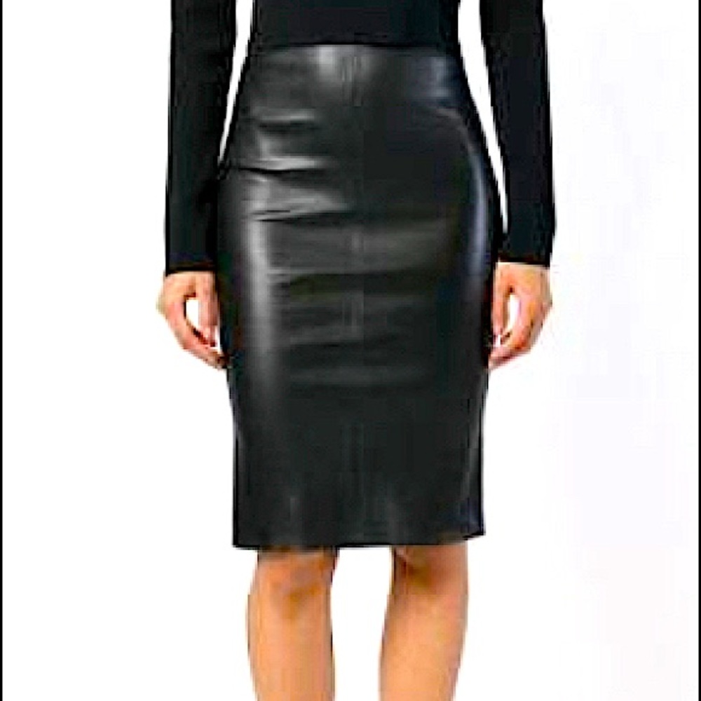 JITROIS Leather Pencil skirt. SZ 38.